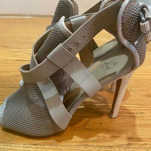 Joe's Gray/Silver Stiletto Heels